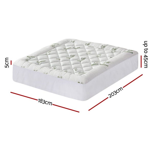 Giselle Bedding Mattress Topper 5Cm Pillowtop Toppers Bamboo King Carousel 2