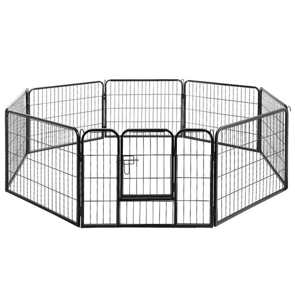 I.Pet 24" 8 Panel Dog Playpen Exercise Cage Enclosure Fence Pen Carousel 1