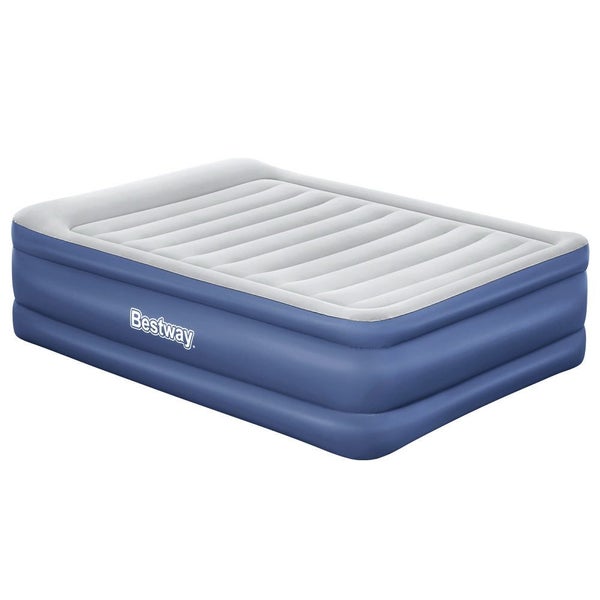 Bestway Air Mattress Queen Inflatable Bed 61Cm Airbed Blue Carousel 1