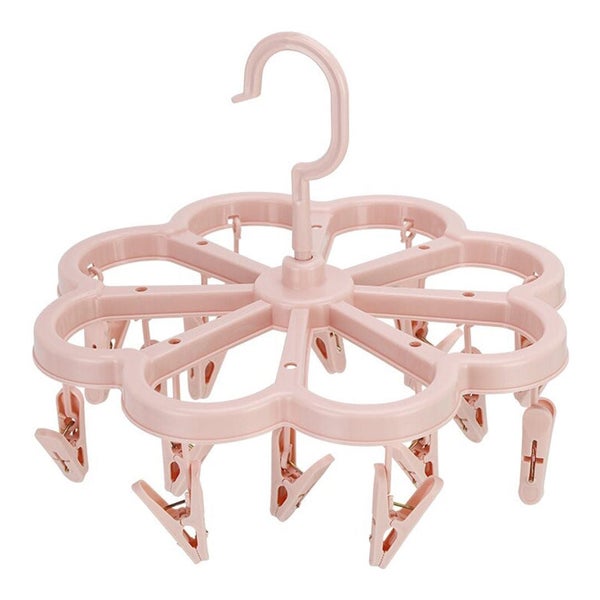 Living Today Collapsible 16 Pegs Airer Pink Carousel 1
