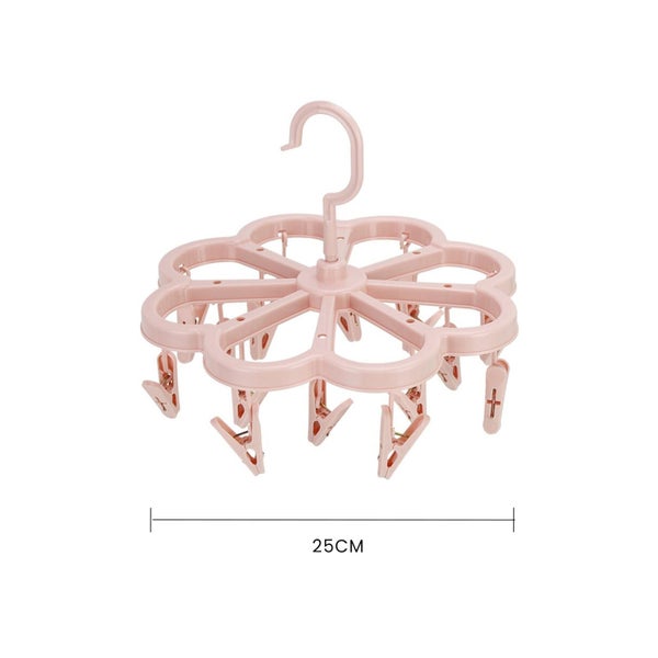 Living Today Collapsible 16 Pegs Airer Pink Carousel 2