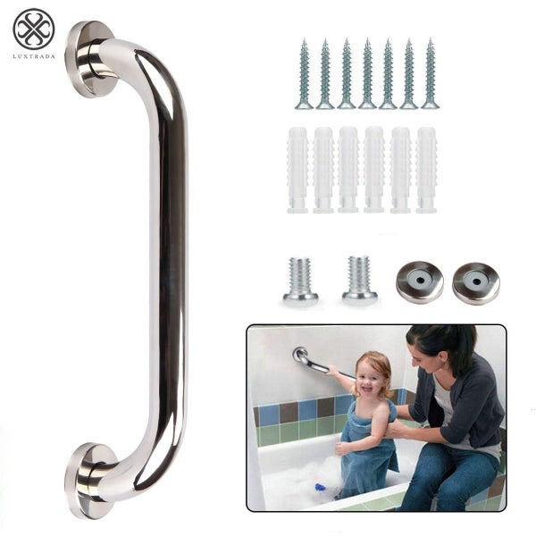 2PCS 11.81in Thicken Stainless Steel Bathroom Handrail, Bathtub Grab Bar Sa Carousel 1
