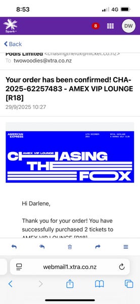 Chasing the fox - VIP Lounge - 2 tickets64691265057923111