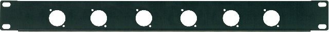 RK6N :: 19" Rack Panel 1U Punched 6 x XLR Carousel 1