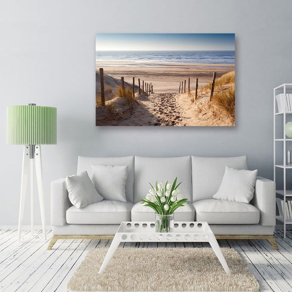 Black Friday Sell Modern Home Decor Ready to hang Canvas Print - Waipu Beach Carousel 5