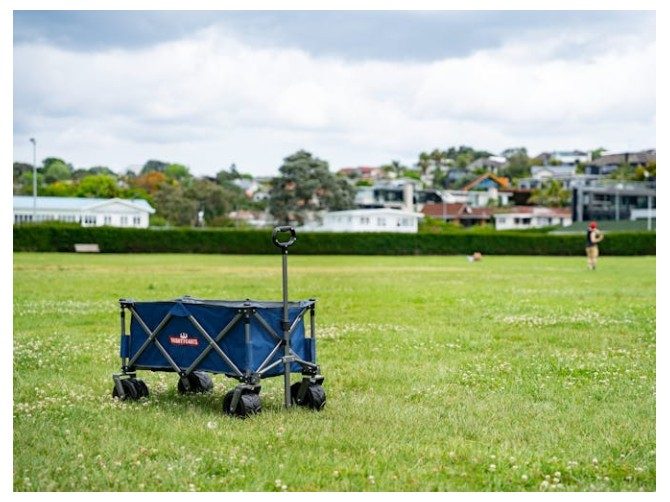 Mighty Carts Folding Beach Cart Navy Carousel 10