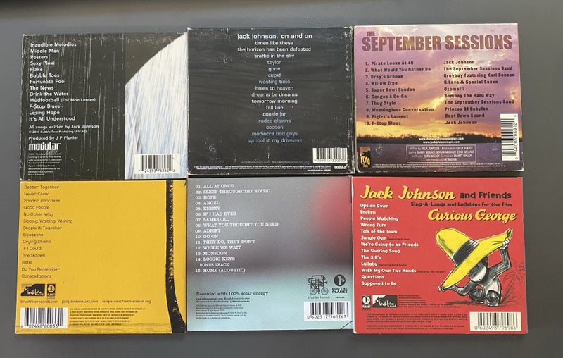6 Jack Johnson CDs Carousel 2