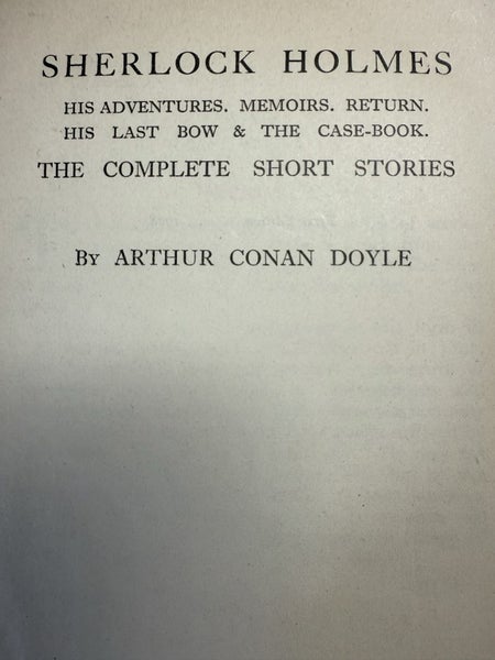 Sherlock Holmes - Short Stories By Arthur Conan Doyle (First Edition) Carousel 4