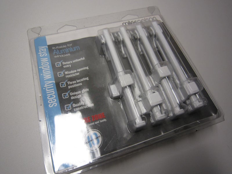 Miles Nelson Security Window Stays for Aluminium Windows (White x4) 250PWA4 Carousel 2