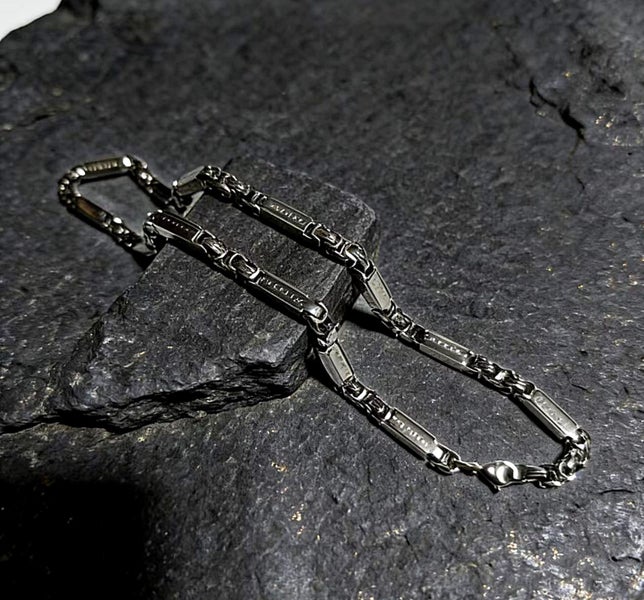 Lobster Clasp Byzantine Chain Stainless Steel Chain Necklace NSS9DGOM-3 Carousel 2