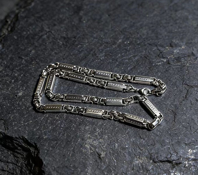 Lobster Clasp Byzantine Chain Stainless Steel Chain Necklace NSS9DGOM-3 Carousel 2