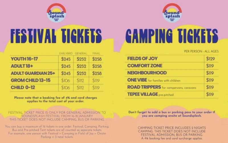 4x Soundsplash All Inclusive Weekend Passes64801070438657111