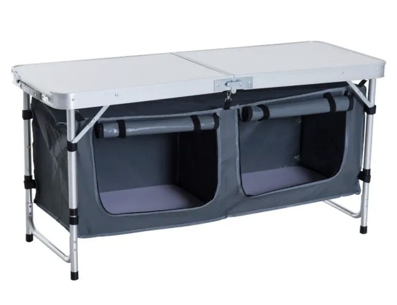 Folding Camping Table Large - with cupboard image 2