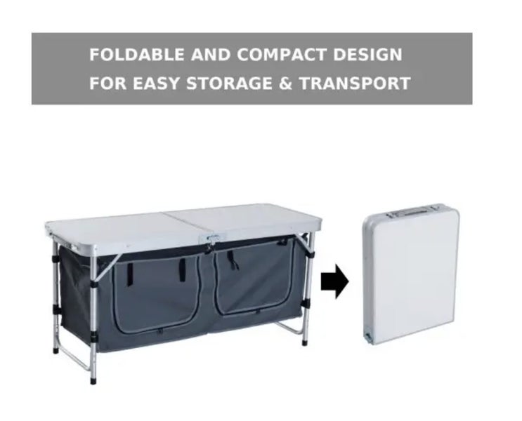 Folding Camping Table Large - with cupboard image 8