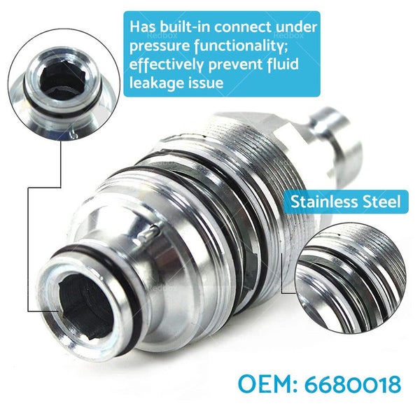 Male & Female Hydraulic Quick Connect Coupler Fits For Bobcat Loaders Excavator Carousel 2