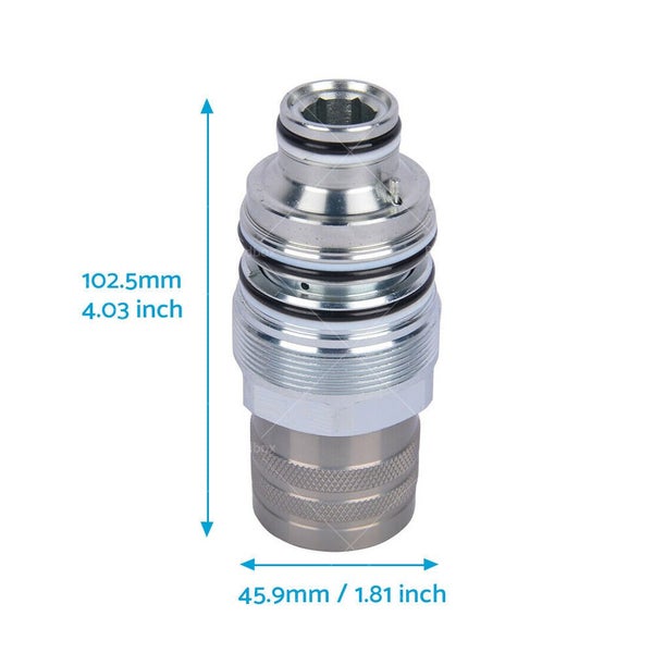 Male & Female Hydraulic Quick Connect Coupler Fits For Bobcat Loaders Excavator Carousel 6