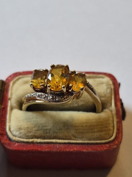 Citrine and diamond ring Carousel 2