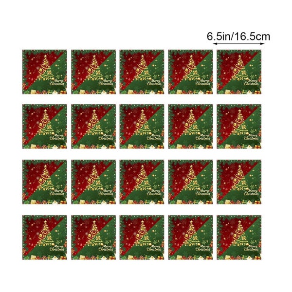 20 PCS Christmas Party Supplies, Red and Green Christmas Tree Dinnerware Ch Carousel 9