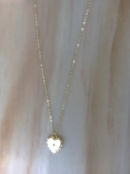 Gold Heart Necklace, Gold Filled Love Heart Necklace Carousel 1