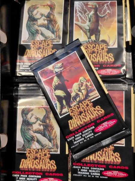 1993 Escape Of The Dinosaurs Collector Cards Pack Factory Sealed Carousel 1