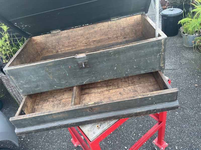 Very old wooden tool boxes x 2 Carousel 2