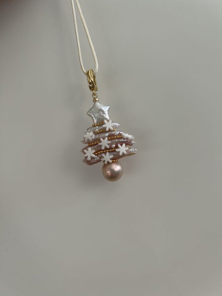 100% Natural Baroque Pearls designed pendant-Chrismas Tree Carousel 1