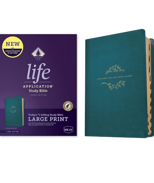NKJV Life Application Study Bible, Third Edition, Large Print (Leatherlike, Teal64664502561795110