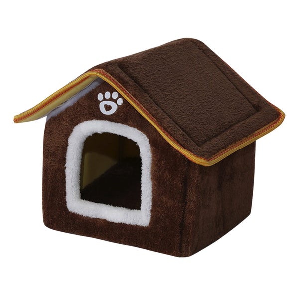 Cat Bed Cave for Indoor Cats & Small Dogs, Washable & Foldable - Polar Flee Carousel 1