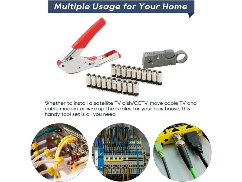 Coax Tool Crimper Cable Kit (Over Stocked) Carousel 7