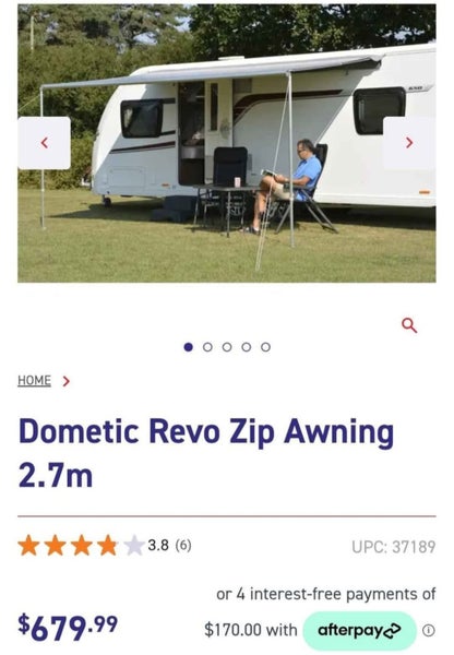 DOMETIC BAG AWNING 2.7M WITH AWNING TRACK STOPPERS AND WIND CENTRE ARM64668969348995110