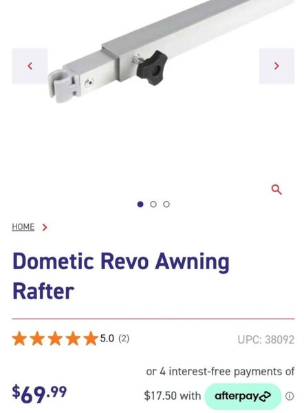 DOMETIC BAG AWNING 2.7M WITH AWNING TRACK STOPPERS AND WIND CENTRE ARM64668969348995111