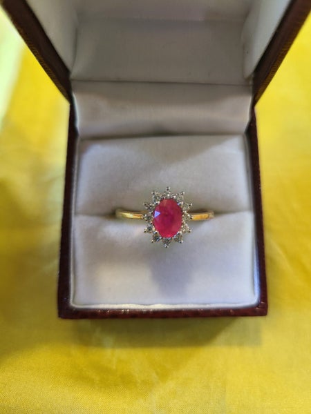Gold Ruby and diamond 9ct Ring Carousel 5