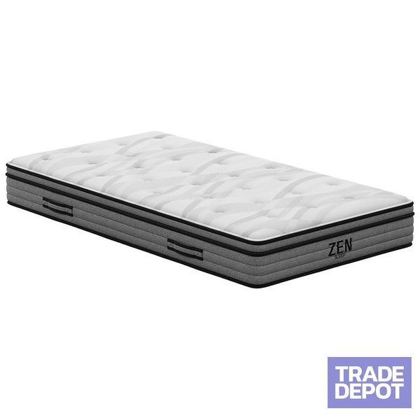 King Single Medium Plush Mattress - Light Grey Carousel 1