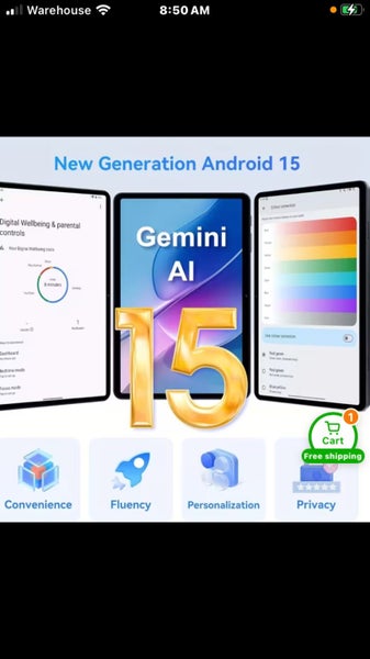 Gemini AI 15 Android tablet 2025 new Carousel 1