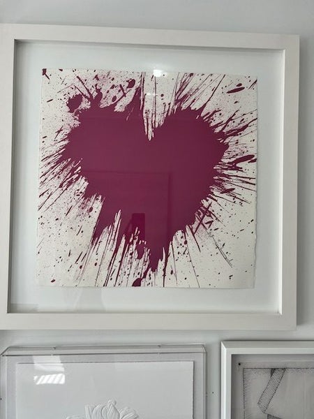 Authentic MR BRAINWASH ''Heart Splash'' Original Hand Finish Framed Print 2010 Carousel 2