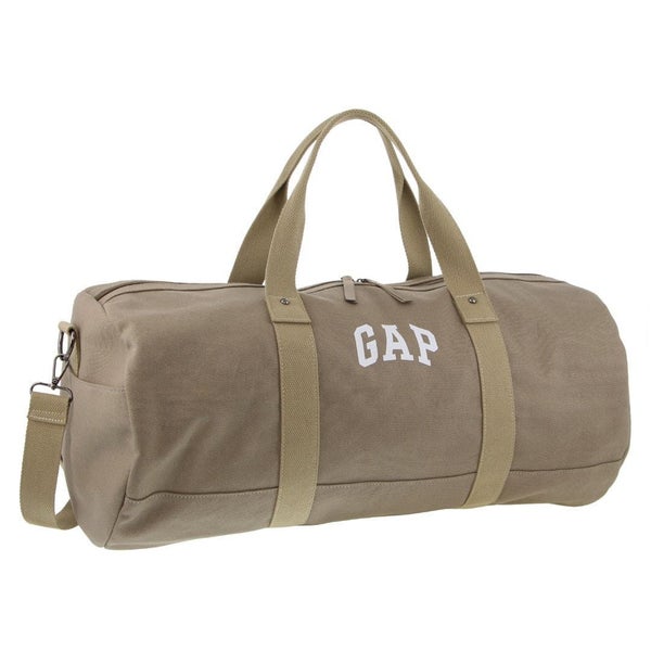 GAP Unisex Canvas Overnighter/Barrell Bag in Khaki Carousel 1