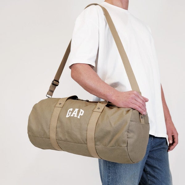 GAP Unisex Canvas Overnighter/Barrell Bag in Khaki Carousel 2