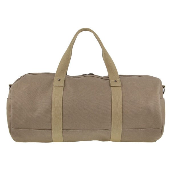 GAP Unisex Canvas Overnighter/Barrell Bag in Khaki Carousel 4