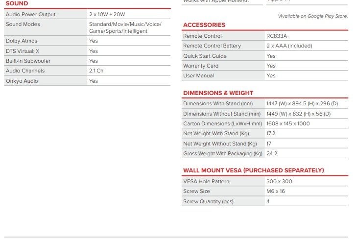 65" TCL TV C6K Premium QD-Mini LED TV64670915178114113
