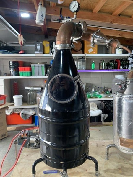 Alcohol distilling, Pot Still, Column Still, with Thumper Carousel 2