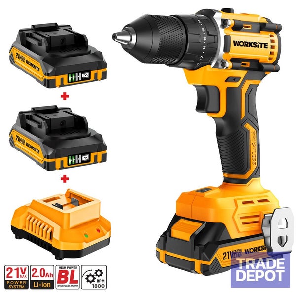 Brushless Hammer Drill 13mm 21V KIT - INCLUDES 21V BATTERY AND CHARGER Carousel 1