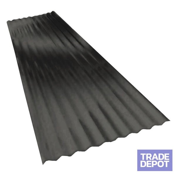 Corrugate Steel 860 x 2400mm Roofing - Graphite Black Carousel 1