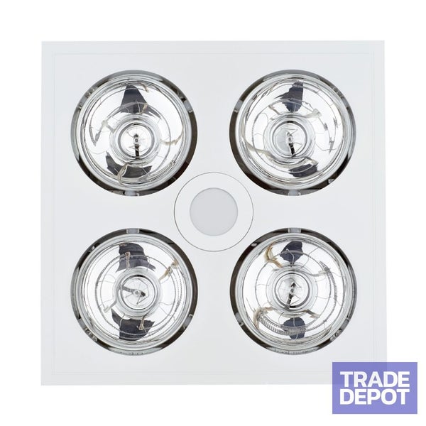 TDX 3 in 1 Bathroom Exhaust Fan 370mm - Square Carousel 1