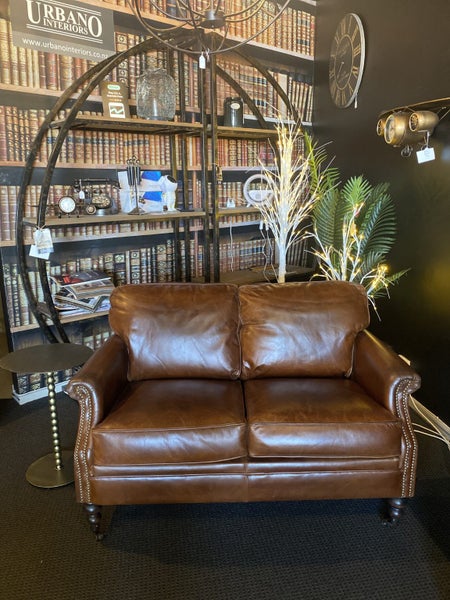 Urbano Interiors - Sandringham Aged Italian Leather 2 Seater Carousel 1