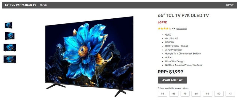 $1 Reserve - 65 inch 4K Google- Smart TV - Model 65P7K- Excellent condition Carousel 2