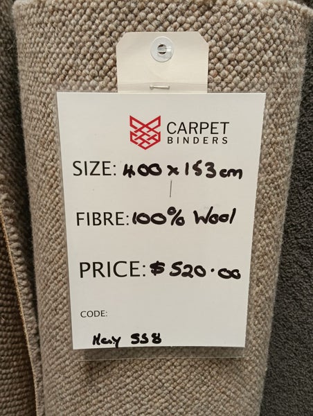 100% NZ Wool carpet piece | 400 x 153cm Carousel 1