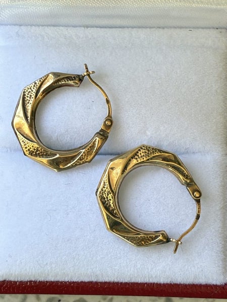 Vintage 9ct gold earrings Carousel 1