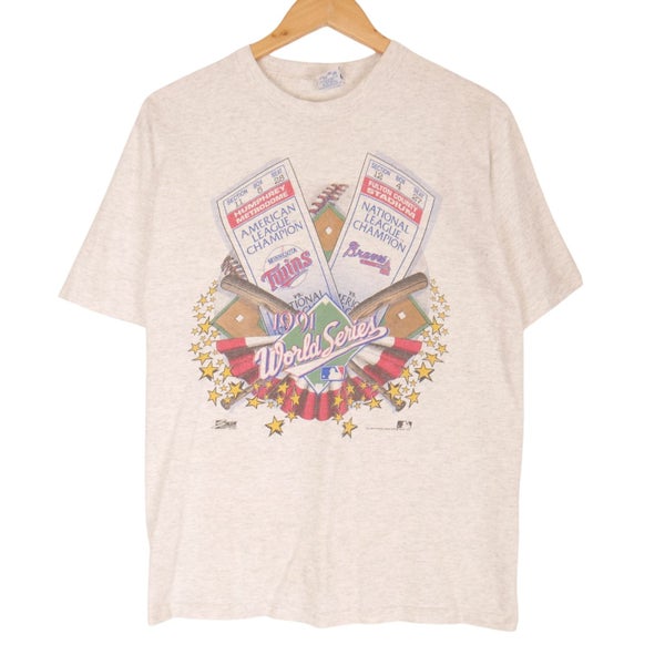 Vintage 1991 MLB World Series Single Stitch Medium Carousel 1