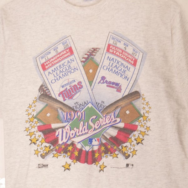 Vintage 1991 MLB World Series Single Stitch Medium Carousel 2