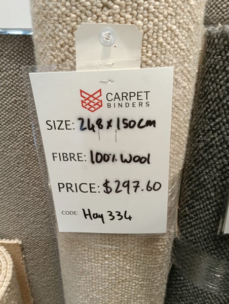 100% NZ Wool carpet piece | 248 x 150cm Carousel 1